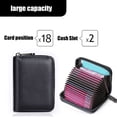 thumbnail image 1 of RFID Credit Card Holder Genuine Leather Credit Card Wallet with Zipper, 1 of 5