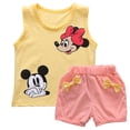 thumbnail image 2 of ITFABS Gilet Sans Manches d'Été pour Bébé Fille à Imprimé Mickey de Dessin Animé + Short, 2 of 7