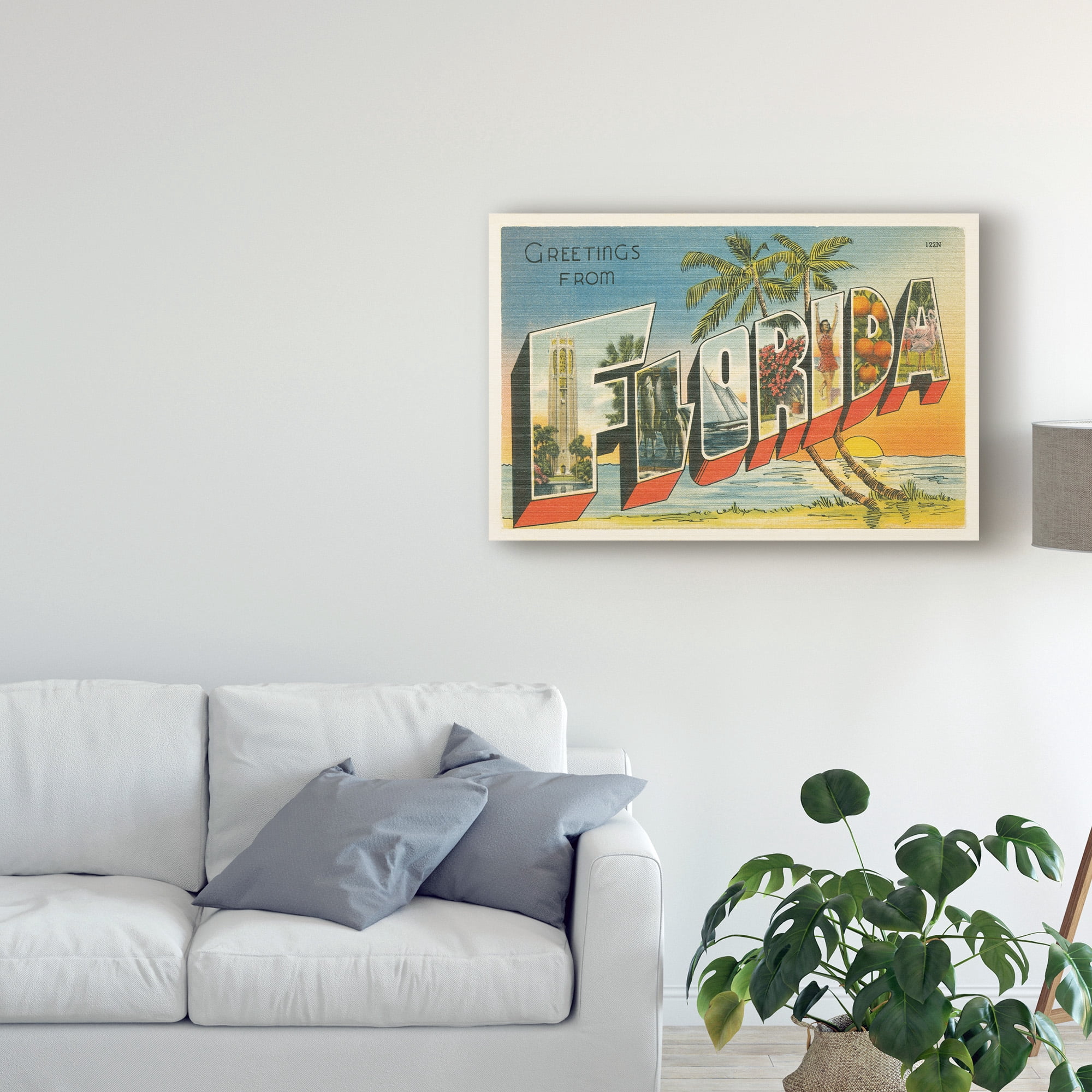 Trademark Fine Art 'Greetings from Florida v2' Canvas Art by Wild Apple Portfolio