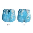 thumbnail image 5 of Lsque Hanging Orchids Floral Blue Printed Women's Running Shorts with Liner Pockets,Elastic Quick Dry Workout Athletic Gym Yoga Shorts,Womens High Waist Shorts-Medium, 5 of 9