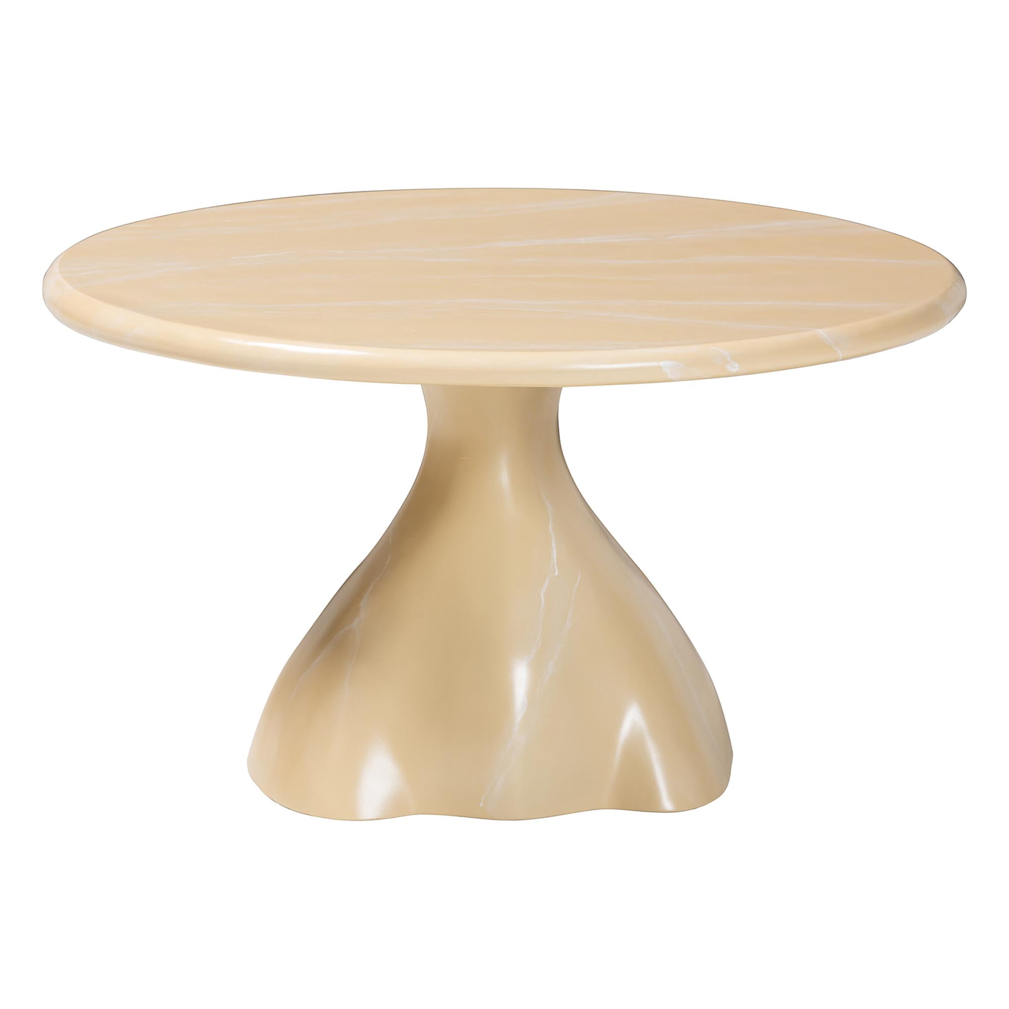 bali & pari Aponi Contemporary Coffee Table, Cream