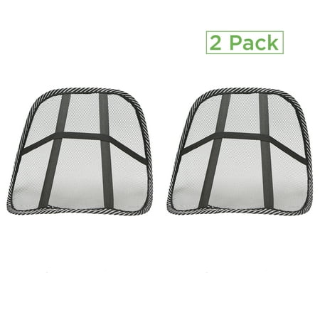 Mind Reader 2 Pack Mesh Lumbar Support Extra Comfortable Adjustable Breathable Cushion Support Fits All Types of Chairs, Car Sets, Perfect Solution for Back Pain, Poor Posture, Soreness,