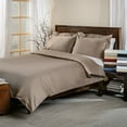 thumbnail image 4 of 650 Thread Count 100% Egyptian Cotton Solid Duvet Cover & Pillow Shams, 2-Piece Duvet Cover Set by Blue Nile Mills – Twin, Maple Sugar, 4 of 4