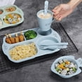 thumbnail image 4 of TidBay 1 Set Kids Tableware Set Drop Resistant Anti-hot Bowl Spoon Fork Baby Six-piece Cutlery Set for School, 4 of 8
