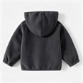 thumbnail image 4 of Cethrio Boys Hooded Fleece Jacket, Full Zip Warm Embroidery Lightweight Fall Winter Outerwear Size 3-4 Years Dark Gray, 4 of 8