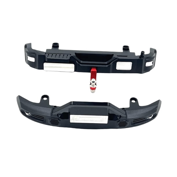Parachoques delantero y trasero de metal para coche RC a escala 1/12, piezas de repuesto para escalada Negro