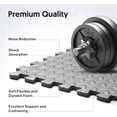 thumbnail image 3 of Home Gym Mat, Puzzle Exercise Mat, EVA Interlocking Foam Floor Tiles for Home Workout Equipment and Kids' Play Areas - Grey, 24 in x 24 in x ½ in - 12 Tiles (Grey, 12 Pack, 48 SQ FT), 3 of 7