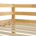 thumbnail image 3 of DreamBuck Twin High Loft Bed, Rubber Wood Loft Bed with Safety Guardrail, Built-in Desk, Ladder, White Oak, 3 of 7