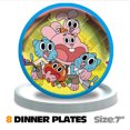 thumbnail image 5 of The Amazing World of Gumball Plates Birthday Supplies Decorations Decor Backdrop Banner Cake Topper Fans, 5 of 6
