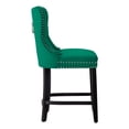 thumbnail image 6 of Costaelm Hank 24" Tufted Velvet Counter Stool Black Legs, Velvet Dark Green, 6 of 7