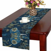 MKHERT Tribal Ethnic Elephant Table Runner, India Elephant Table Cloth Runner for Wedding Party Banquet Decoration 14x72 inch