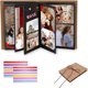 thumbnail image 4 of Portable DIY Scrapbook With Thick Paper Folding Hardcover Black Page Small Photo Album Memory Book Keepsakes Gift, 4 of 4