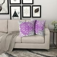 thumbnail image 6 of Light Purple Grey Pillow Covers 20x20 Inch Mauve Dahlias Floral Lilac Colour Gray Throw Pillows Modern Farmhouse Rustic Heliotrope Lavender Pillow Cases for Couch Room Bed Cushion Outdoor Set of 2, 6 of 6