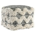 thumbnail image 2 of Kadin 18" Wide Square Black Pouf by Kosas Home, 2 of 3
