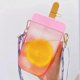 thumbnail image 4 of Outdoor Portable Water Bottle Creative Popsicle Straw Cup Climbing Bicycle Transparent Juice Drinking Cup Student Mug Plastic Bottlesyellow, Green1pcs, 4 of 5
