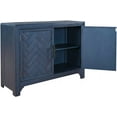 thumbnail image 3 of Modern Console Table Sofa Table, 40" Wood Sideboard Buffet Storage Cabinet with 2 Adjustable Shelf for Hallway, Entryway, Living Room, Bedroom, Blue, 3 of 17