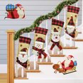 thumbnail image 5 of 4 pcs Christmas Hanging Stockings, Burlap Red Black Buffalo Plaid Christmas Stocking, Red Plaid 3D Pattern Hanging Christmas Stocking Ornament for Home Festival Decoration, 5 of 6