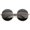 Black-Gold / Lavender, variant on sunglassLA - Women's High Fashion Eyelid Metal Frame Oversize Round Sunglasses - 58mm