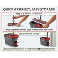 thumbnail image 3 of O-Cedar EasyWring Spin Mop & Bucket System with 3 Refills, Hands-Free Wringing, Microfiber Mop Head, 3 of 4