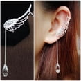 thumbnail image 2 of Colgante De Plata Colgante De Cristal Ángulo Ala Oreja para proteger Pendiente jinwen Aretes, 2 of 5