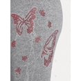 thumbnail image 4 of Leggings Capri de Diamantes de Imitación de Mariposa en Talla Extra Rosegal  Leggings de talla grande, 4 of 5