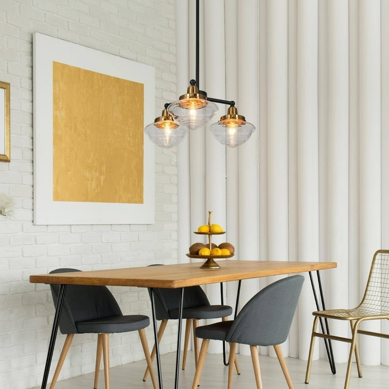 Savonnerie Mid-Century Modern 3/5-Light Black Gold Wheel