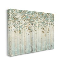 Stupell Industries Abstract Forest Leaves Trees Blue Tan Soft Painting Canvas Wall Art Design by James Wiens, 30" x 40"