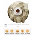 thumbnail image 6 of 13 Inch Round Placemats Set of 4, Brown Mountain Non Slip Heat Insulation PP Table Mats, Misty Forest Nature Woodland Pine Tree Landscape Washable Place Mats for Kitchen Dining Party Table Decor, 6 of 7