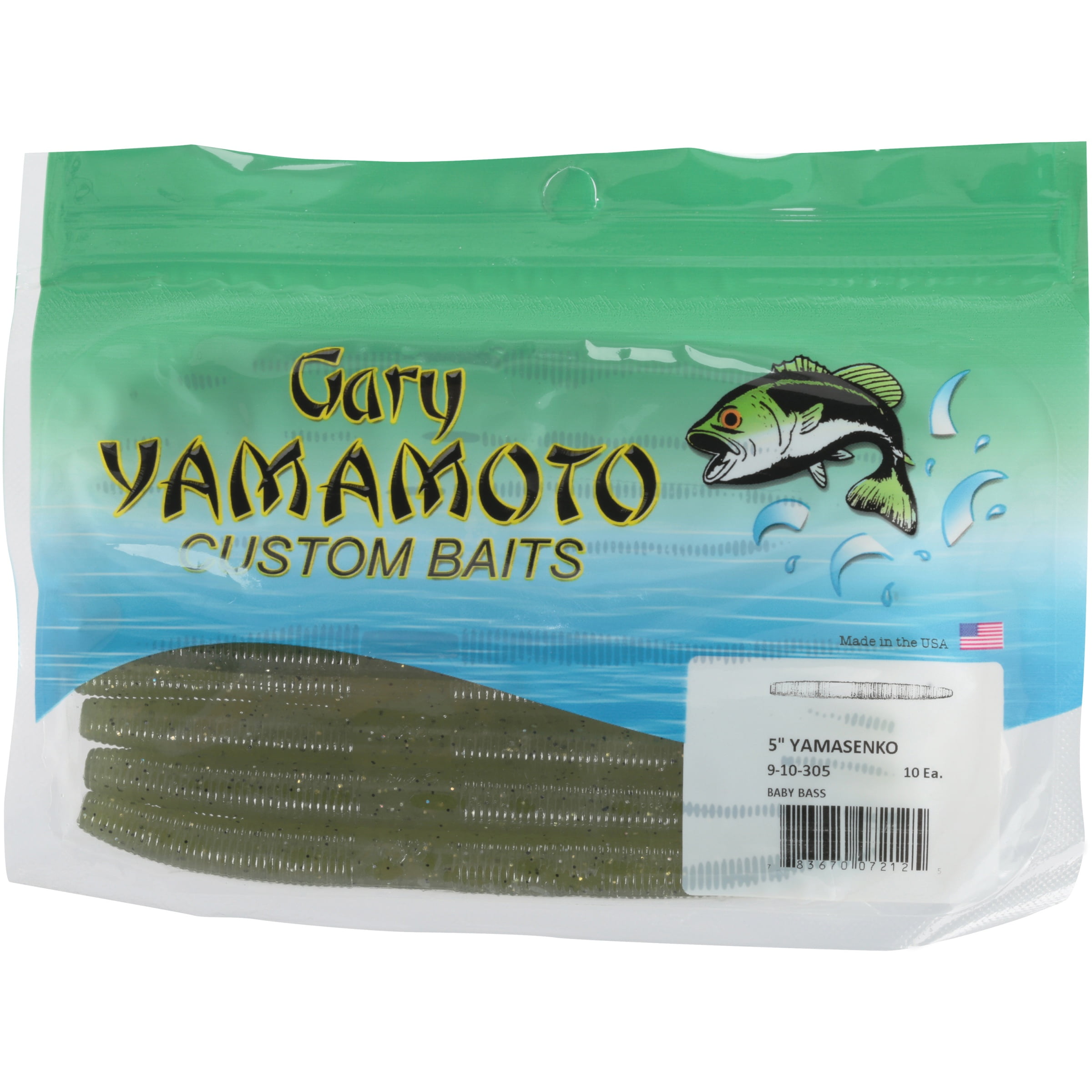 Gary Yamamoto YAM-9N3-10-305 Ned Senko Baby Bass 3in Fishing Lures (10  Pack) 