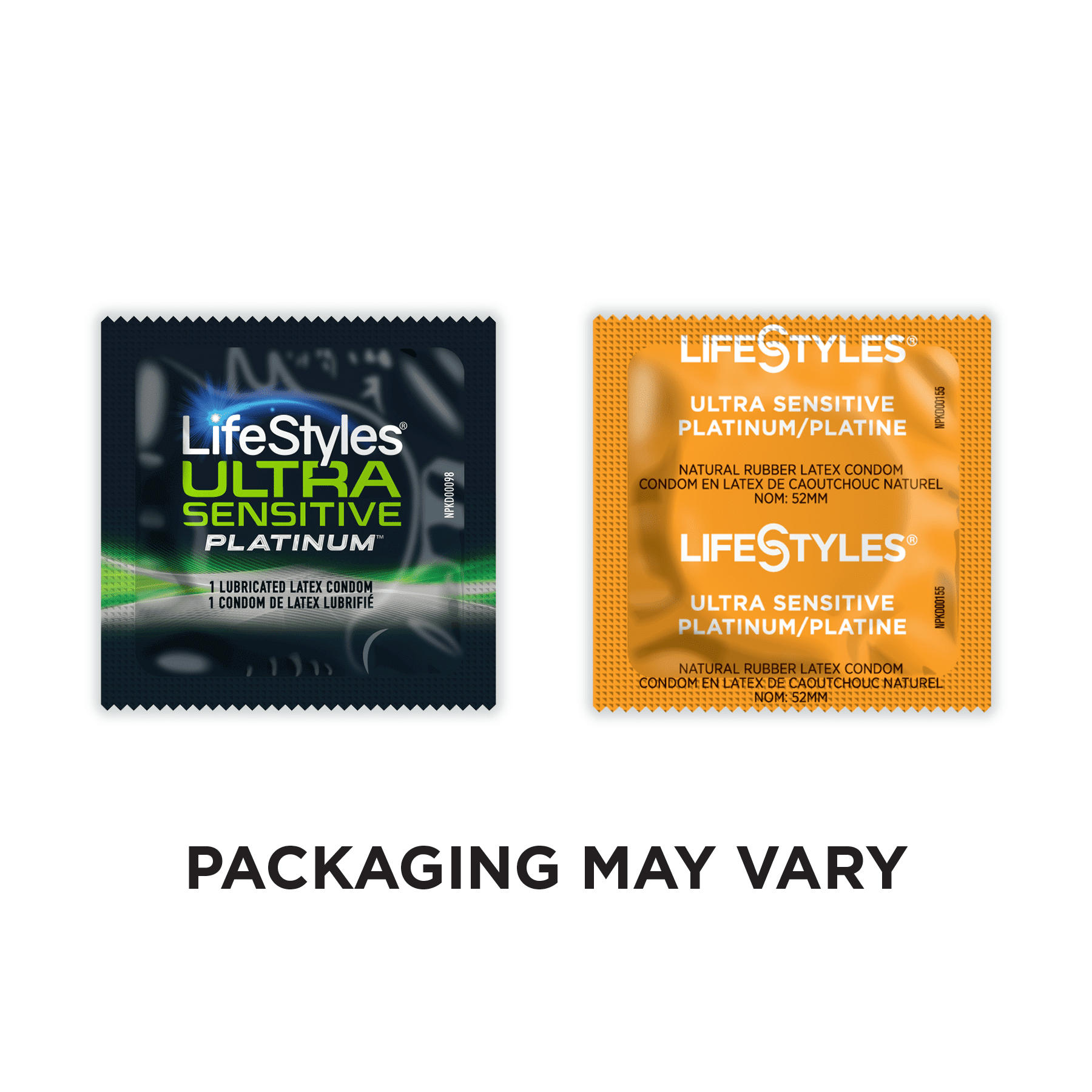 Lifestyles Ultra Sensitive Platinum Latex Condoms, 12 Count