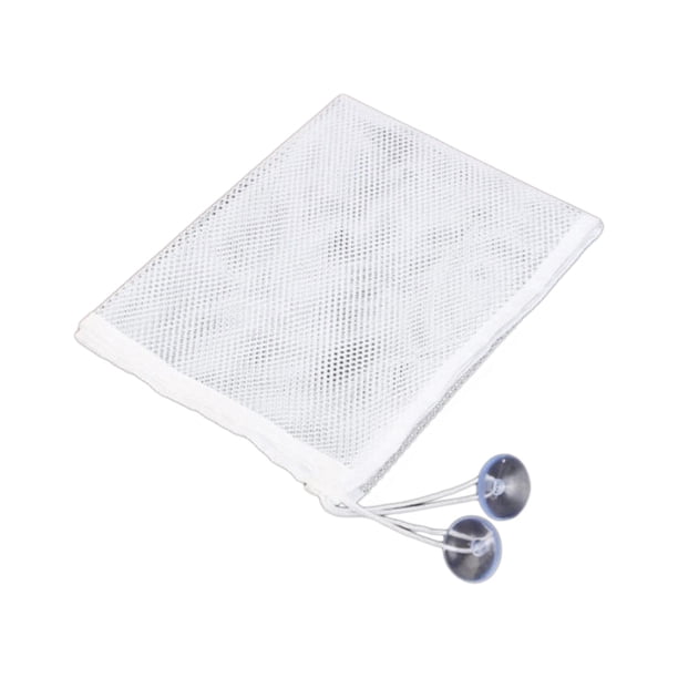Red de poliéster blanca para juguetes de baño, 35 x 45 cm, con ventosas fuertes, organizador de malla, bolsa colgante para pared de ducha, drenaje de agua, juguetes, una sola pieza. Rkxzt