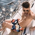 thumbnail image 2 of luoweisi Men's Beach Shorts Quick Dry Swim Trunks with Mesh Lining Flower S, 2 of 5
