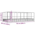 thumbnail image 2 of vidaXL Aviary with Extension Silver 285.4"x120.9"x83.5" Steel, 2 of 8