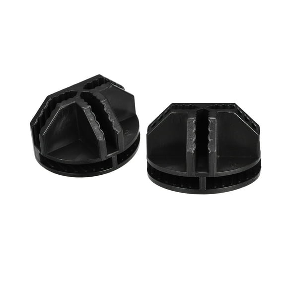 Uxcell 36x22mm Plastic Wire Cube Connectors, Half Grid Buckle Clip, Black, 20Pack