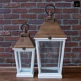 thumbnail image 2 of Avenlee White Wood Lanterns (Set of 2), 2 of 4