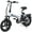 White, variant on Gocio Peak 750W Electric Bike, 16" x 3.0 One-Piece Fat Tire Foldable Electric Bicycle for Adults Women, 48V 374.4Wh Removable Battery Ebikes, 20MPH Commuter E Bike for Teenager UL2849 Certified