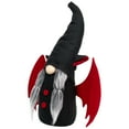 thumbnail image 4 of Northlight Bat Girl Gnome with Pigtails and Wings Halloween Figure - 17" - Black and Red, 4 of 7