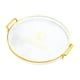 thumbnail image 5 of Plato para servir comida, bandeja decorativa redonda con asa, bandeja para mesa de centro. Claro, 5 of 9