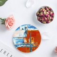 thumbnail image 4 of XDDJA Colorful Bright Texture Oil paint Style Set of 4 Round Coaster for Drinks, Absorbent Ceramic Stone Coasters Cup Mat with Cork Base for Home Kitchen Room Coffee Table Bar Decor, 4 of 5