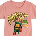 thumbnail image 3 of Teenage Mutant Ninja Turtles: Mutant Mayhem - Michelangelo AKA Mikey - Pizza Rules - Toddler And Youth Girls Short Sleeve Graphic T-Shirt, 3 of 5