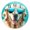 A7, variant on Non-Ticking Silent Wall Clocks Battery Operated Personalized Decor Clock for Bathroom,Office-White And Gray Wolves Looking Up At The Sky（10inch）