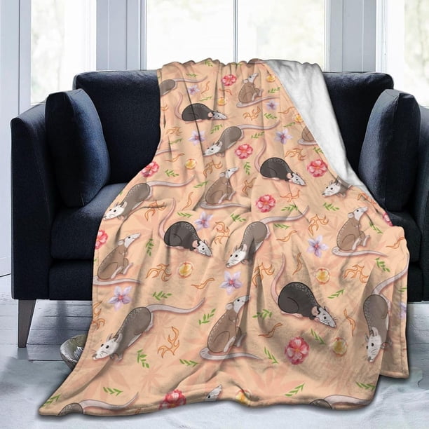 LHSHID Possum Blanket Opossum Throw Blanket Possum Gifts Blanket Opossum Lovers Gift Blanket Cute Animal Gift Idea Home Decor for Couch Bed Opossum Lover Birthday Gift Blanket for Women Men Kids