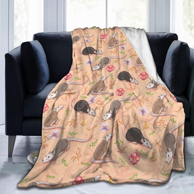 LHSHID Possum Blanket Opossum Throw Blanket Possum Gifts Blanket Opossum Lovers Gift Blanket Cute Animal Gift Idea Home Decor for Couch Bed Opossum Lover Birthday Gift Blanket for Women Men Kids
