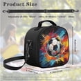 thumbnail image 5 of Jeiento Football Backpack and Lunch Bag Set for Boys 6-7 8-9 Kids Bookbag with Lunch Box Pencil Case 3 IN 1 Set Primary School Bag for Kids Girls Splash Ink Backpacks, 5 of 7