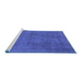 thumbnail image 2 of Ahgly Company Machine Washable Indoor Round Oriental Blue Industrial Area Rugs, 4' Round, 2 of 4