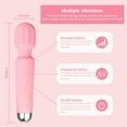 thumbnail image 6 of Centerel Wand Massager with 20 Modes 8 Vibration Personal Body Massager Wand Vibrator-Pink, 6 of 7