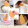 thumbnail image 5 of corne Patisserie(orange,blanc),grattoir Pte En Plastique Coupe Pte,2 Pices Racloir Spatules Pour Pain Cuisine, Crpes, Pour Pate Fromage Chocolat,1, 5 of 5