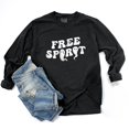 thumbnail image 4 of Free Spirit Ghost Distressed - Women's Garment Dyed Long Sleeve Graphic T-Shirt, 4 of 12