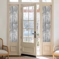 thumbnail image 2 of Gray Grey Forest Window Privacy Film, Grey Modern Art Oil Painting Static Cling UV Sun Blocking Heat Control Window Tint Day and Night, Non-Adhesive One Way Windows Privacy Cover 17.7''x78.7'', 2 of 7