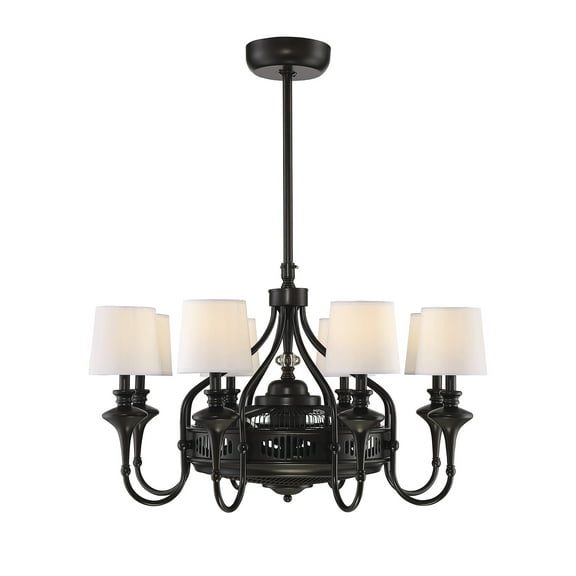 Brisa 8-Light Fandelier in English Bronze